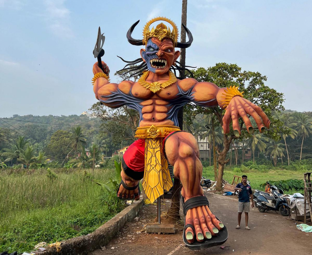 Goa: People burn effigies of demon Narakasura to celebrate Diwali