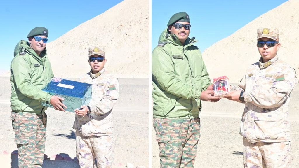 Indian, Chinese army exchange sweets on Diwali at Chushul-Moldo border meeting point