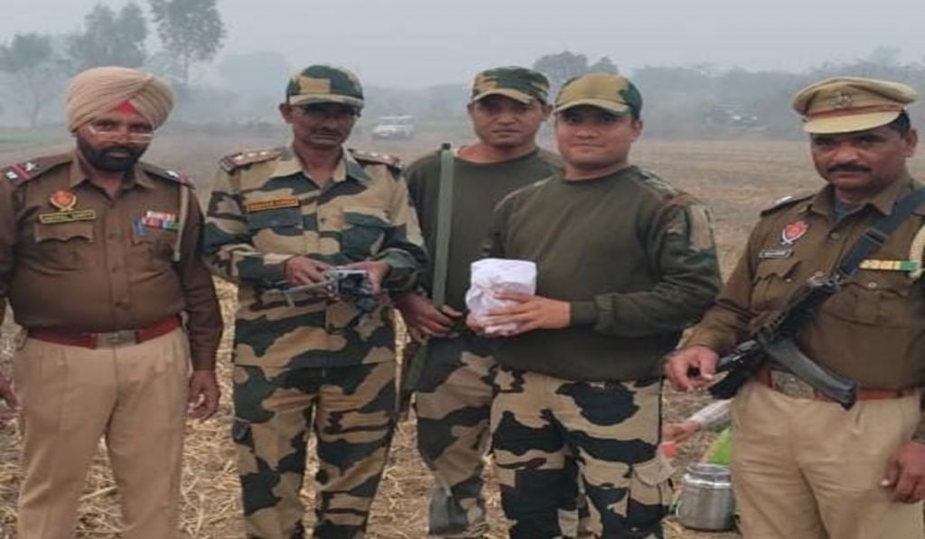 BSF Troop with Drone And Heroin