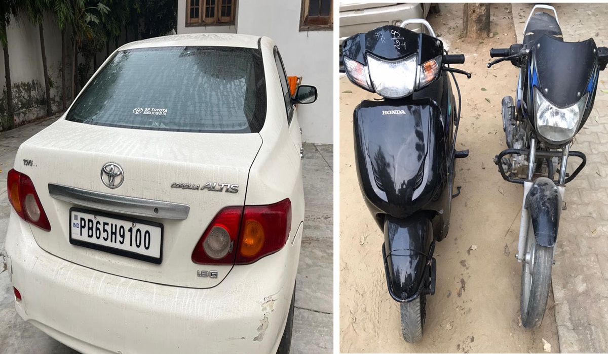 Jalandhar rural police busts UK based extortion syndicate and Recovered Vehicles 