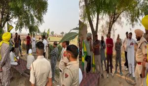 Pollution Control Board team gheraoed in Fatehabad for taking action against farmer for burning stubble