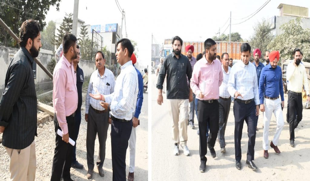 DC Jalandhar inspect the work progress of old Hoshiarpur Road from Lamma Pind To Jandu Singha