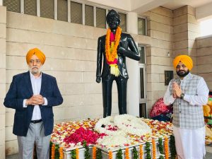 Minister Tarunpreet Sond honors Shaheed Kartar Singh Sarabha; Announces funds & restoration projects