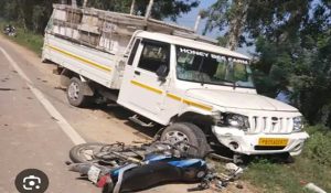 Bike-Pickup vehicle collision, rider died on spot in Panipat