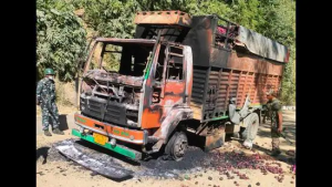 Manipur: Militants set fire to trucks carrying essentials