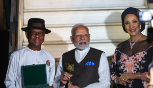 PM Modi Arrives in Nigeria, Expresses Gratitude to President Tinubu for Warm Welcome on Historic Visit