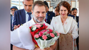 Priyanka Gandhi, Rahul Gandhi in Jaipur today to attend a wedding ceremony