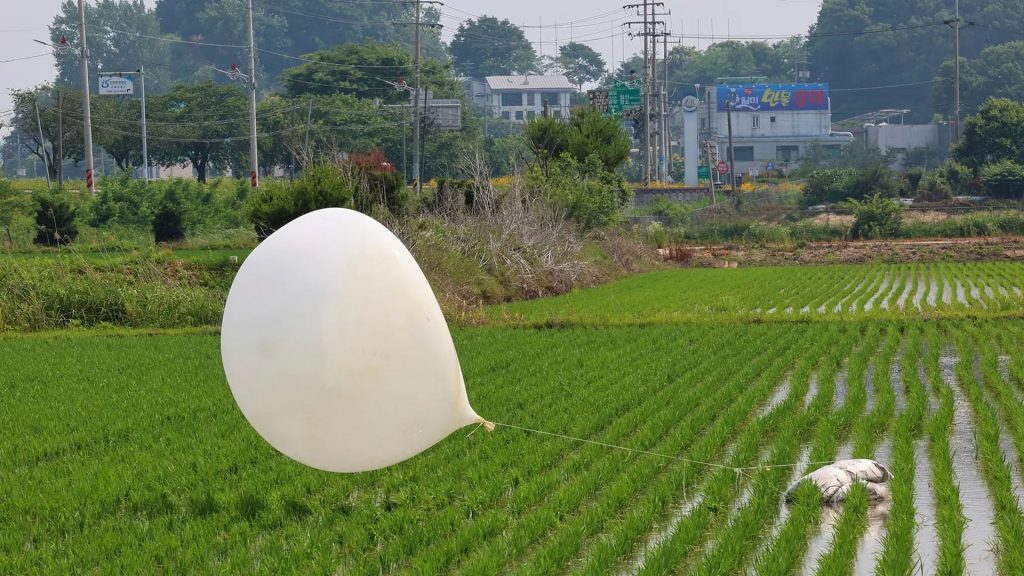 South Korea says North Korea is 'crossing line' with trash balloon campaign