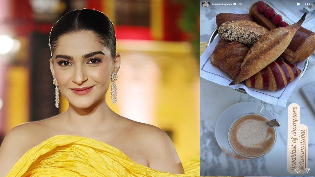 sonam kapoor’s ‘breakfast of champions’ include coffee and croissants