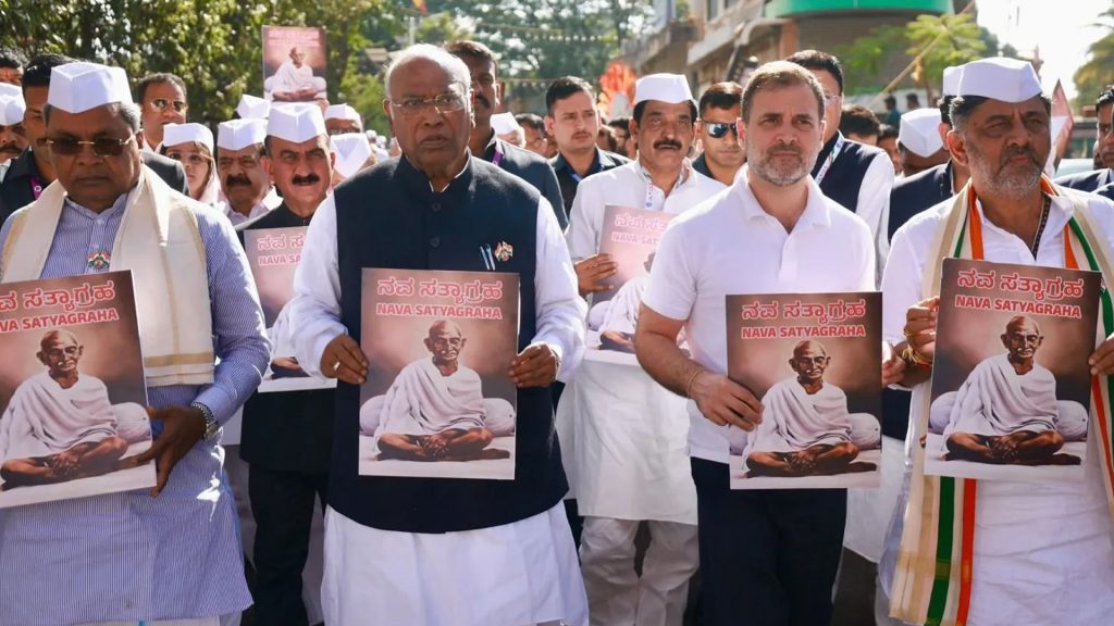 Bharat Jodo Yatra, Nyay Yatra thwarted BJP-RSS agenda of amending Constitution, says Kharge at Cong centenary session