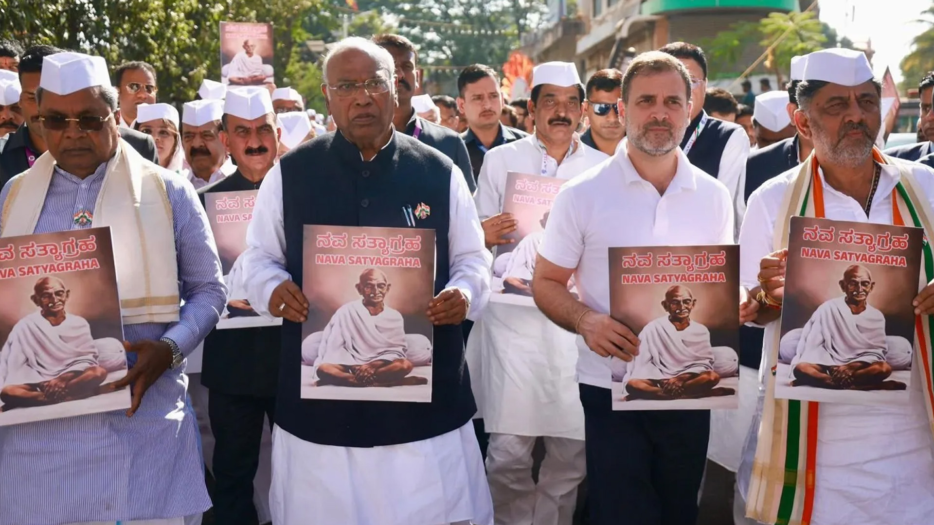 Bharat Jodo Yatra, Nyay Yatra thwarted BJP-RSS agenda of amending Constitution, says Kharge at Cong centenary session