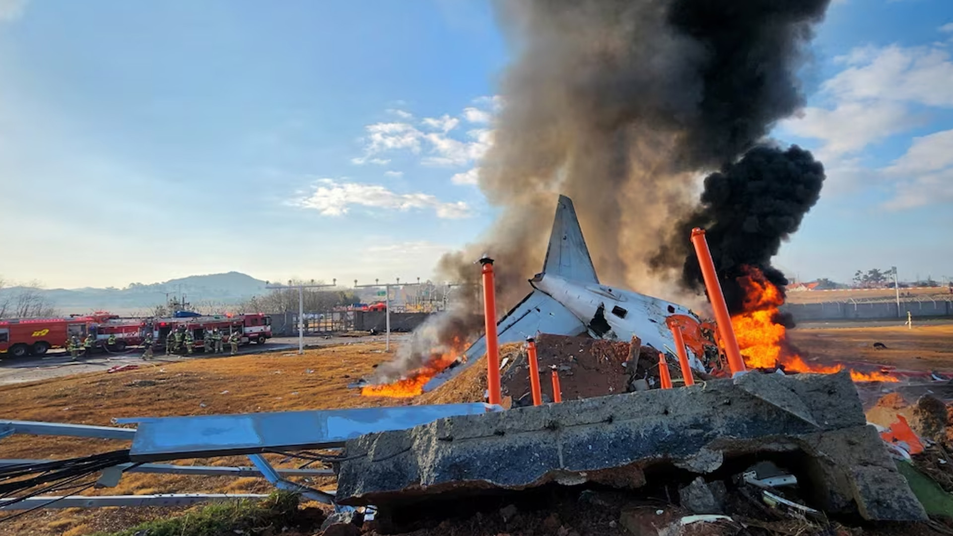 South Korea plane crash: 179 dead, two rescued