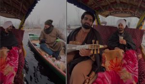 Diljit Dosanjh enjoys Kahwa with Rabab, enjoys shikara ride on Dal Lake in Kashmir