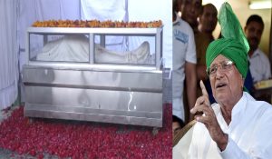 Om Prakash Chautala’s mortal remains taken to Teja Khera; last rites today with full state honours