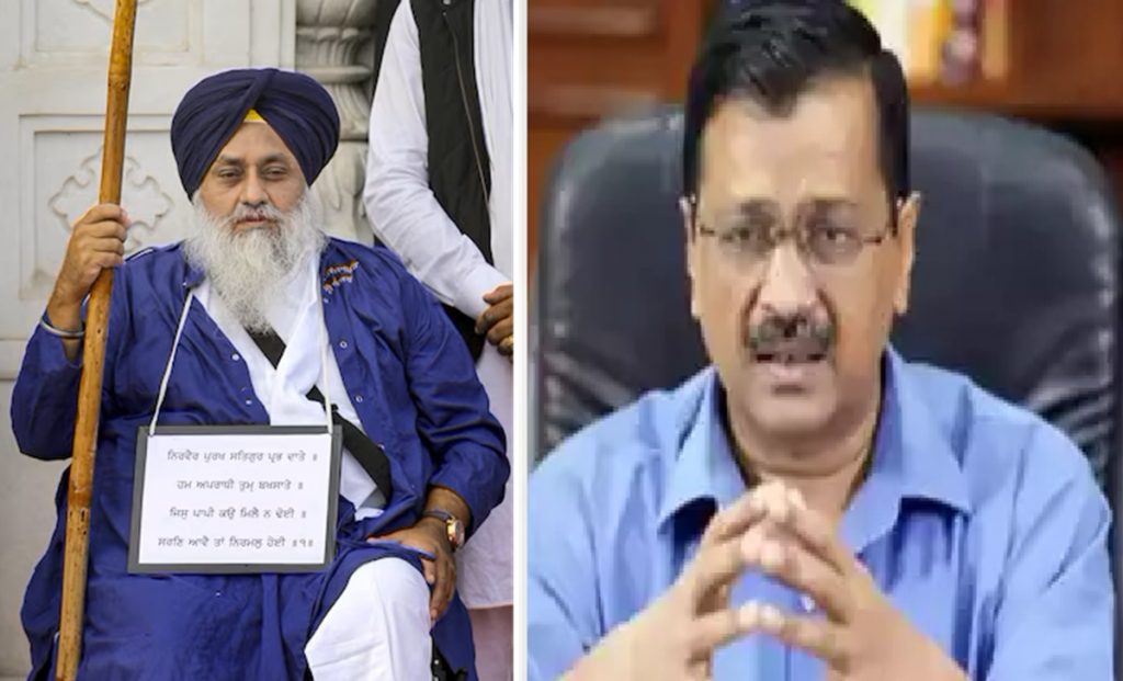 Sukhbir Badal And Arvind Kejriwal