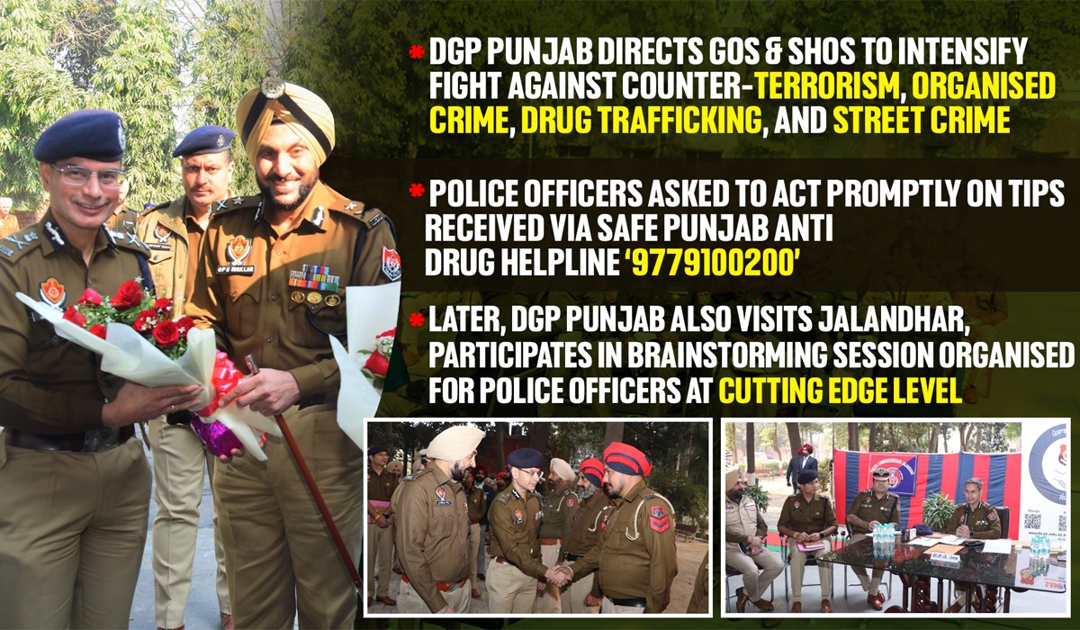 DGP Punjab Police Welcomed By CP Amritsar Gurpreet Singh Bhullar 