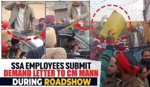 SSA-Mid Meal Employees Protest: Union leaders Hand over demand letter to CM Mann, Party President Aman Arora during Road Show