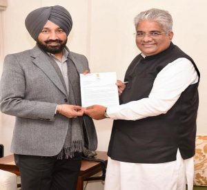 Rajya Sabha member Satnam Singh Sandhu meets Union Minister for Environment discussed rising pollution in Ghaggar and Budha rivers in Punjab 