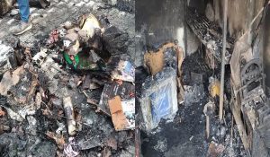 Fire in electronic shop in Narnaund; electrical goods worth Rs 6 lakh burnt to ashes