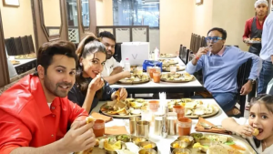 Varun Dhawan enjoys flavours of Gujarat with Wamiqa Gabbi