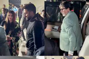 Amid divorce rumours, Aishwarya-Abhishek walk hand in hand, Amitabh accompanies