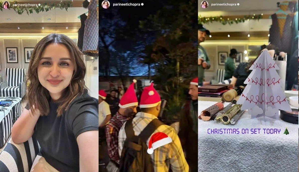 “Christmas on set” is celebrated by Parineeti Chopra