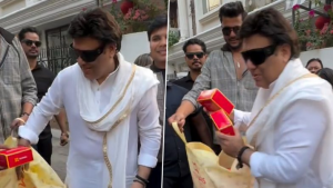 Govinda distributes sweets and meets fans on his 61st birthday