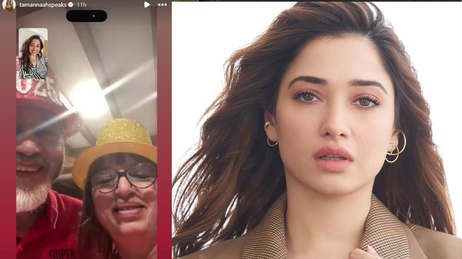Tamannaah Bhatia celebrates virtual New Year with her loved ones
