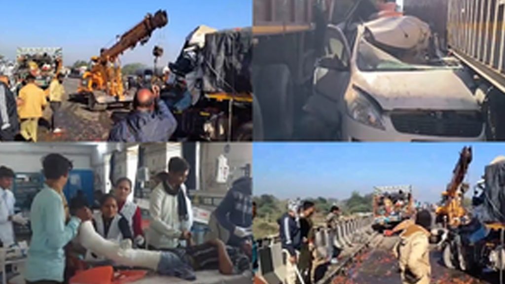 Multi-vehicle collision in Rajasthan's Bhilwara, many injured