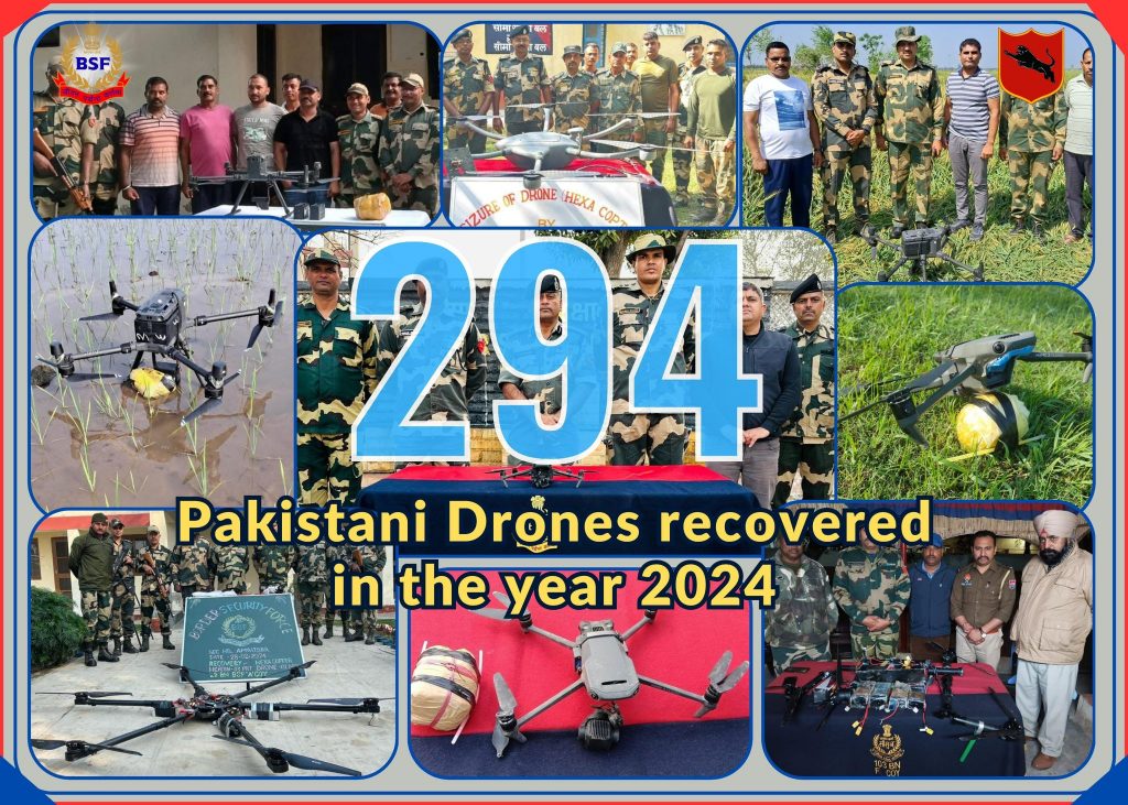 294 narcotic drone recovered in various parts of Punjab in 2024