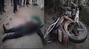 High speed dumper crushes man to death in Nuh, angry villagers block road