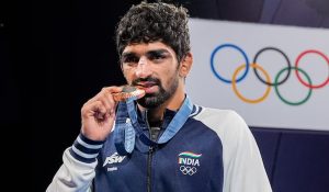 ‘Colour has started fading..’: Wrestler Aman to complain to IOC over ‘defective’ Olympic medal