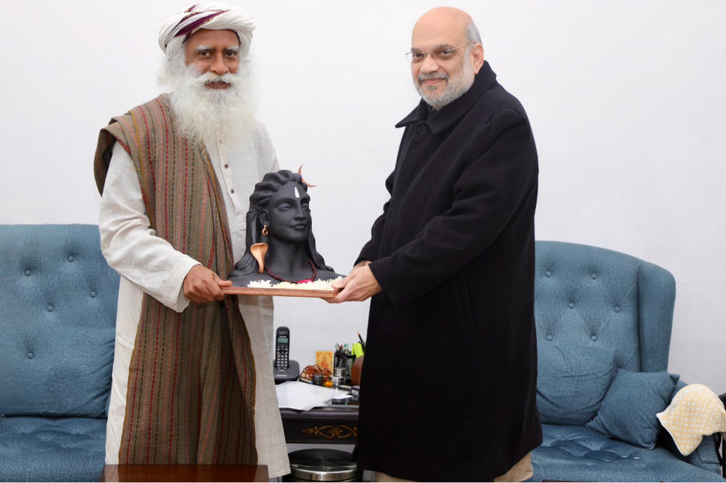 Home Minister Amit Shah meets Sadhguru