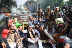 Protest outside Kejriwal’s house: AAP, BJP cross swords over Purvanchali voters