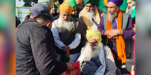 Farmer’s Tractor March in Haryana-Punjab on 26th January: Tractors parked outside BJP office