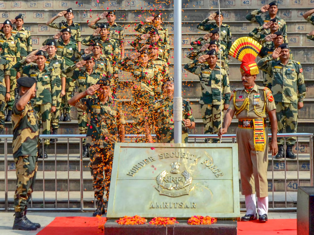 BSF hoists Tricolour at Attari-Wagah border on 76th Republic Day