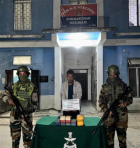 Drugs valued at Rs 7.64 crore seized in Mizoram; one held