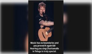Ed Sheeran singing ‘Chuttamalle’ leaves Jr NTR, Jahnavi Kapoor impressed