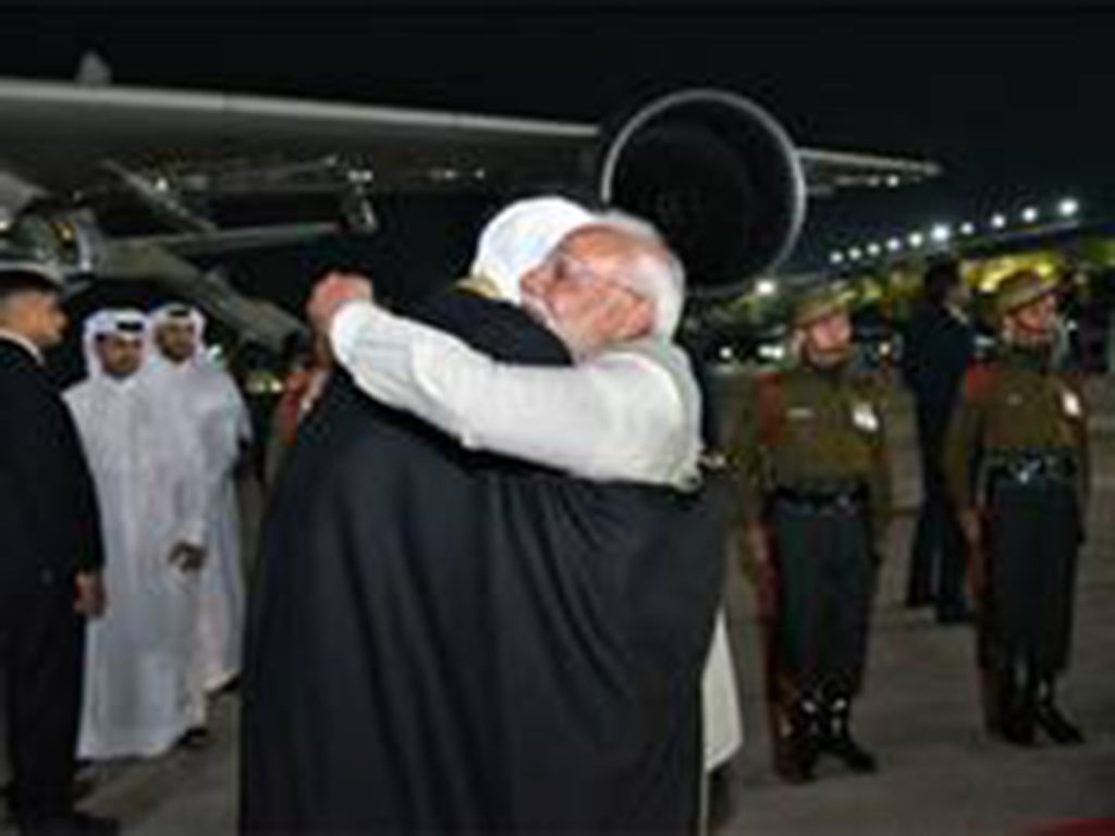 PM Modi receives Amir of Qatar at Delhi airport