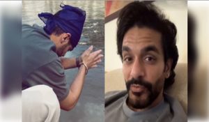 Angad Bedi prays for the well-being of his ancestors