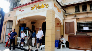 Big B and Abhishek enjoy south Indian delicacy at Cafe Madras