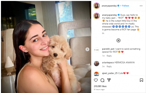 Ananya Panday celebrates first birthday of her ‘baby jaan’ Riot