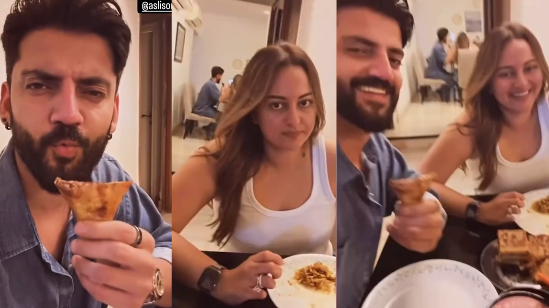 Sonakshi, Zaheer channel their inner ‘Mr. & Mrs. Khiladi’ at dinner time