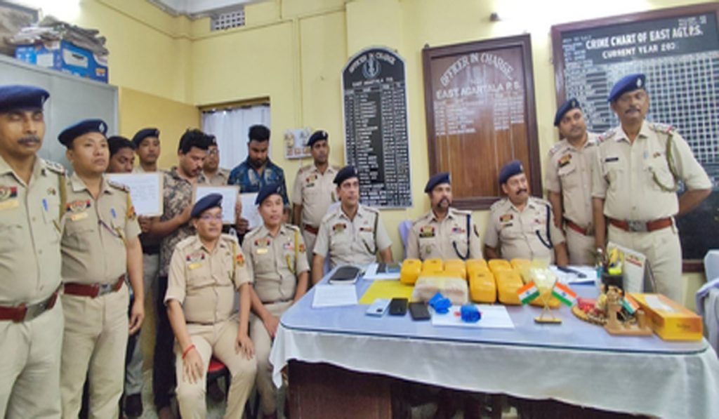 Five held with drugs valued Rs 5.75 crore in Tripura and Mizoram