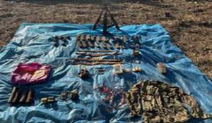 Huge cache of arms and ammunition recovered in multiple search operations at J&K