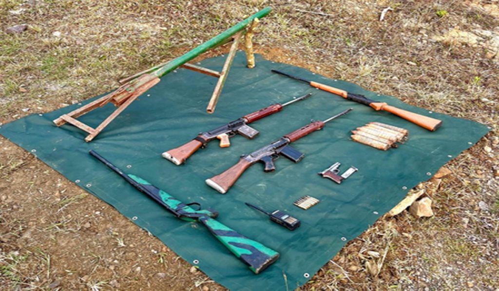 Security forces recovered huge cache of arms and ammo in Manipur