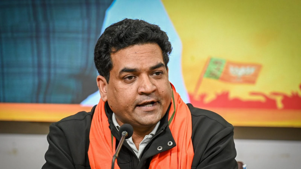 Delhi Minister Kapil Mishra inspects road-strengthening work