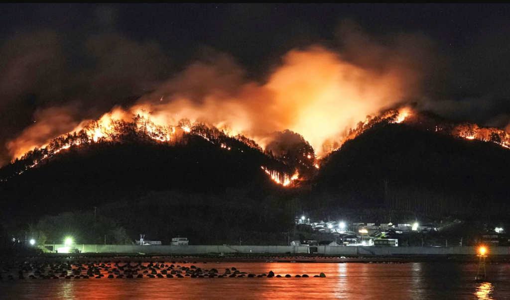 Rain helps contain wildfire in Japan's Iwate