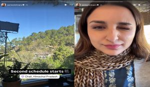 Parineeti Chopra gives a peek into her shooting schedule in Himachal Pradesh
