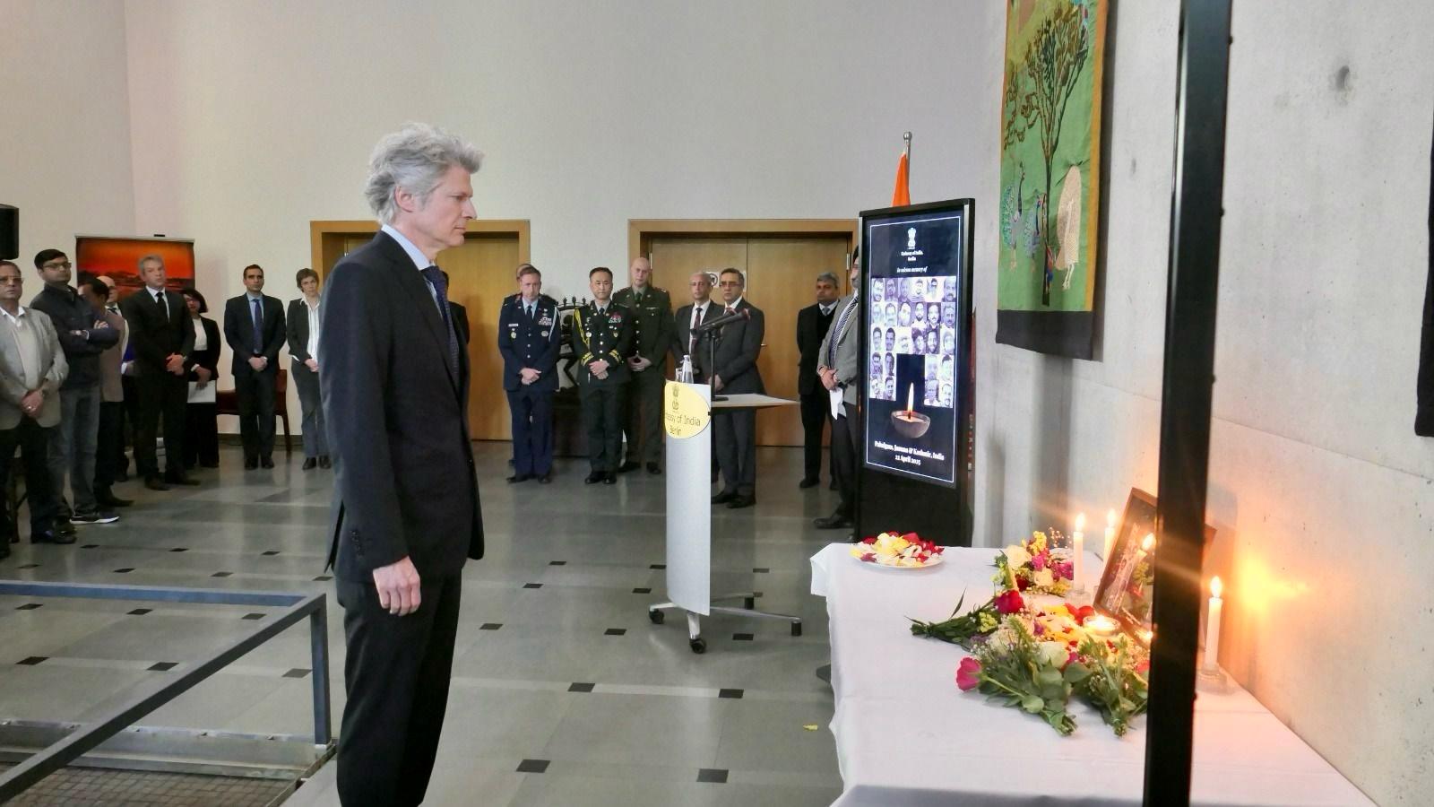 Indian Embassy in Berlin pays tribute to Pahalgam terror attack victims